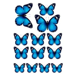 Lam. Comestible - Mariposas Azules