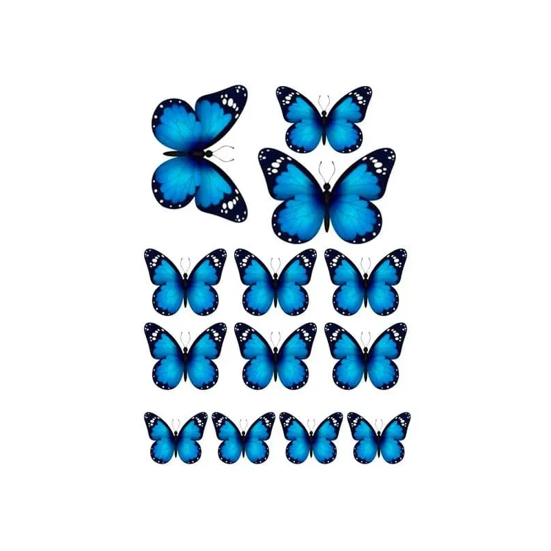 Lam. Comestible - Mariposas Azules